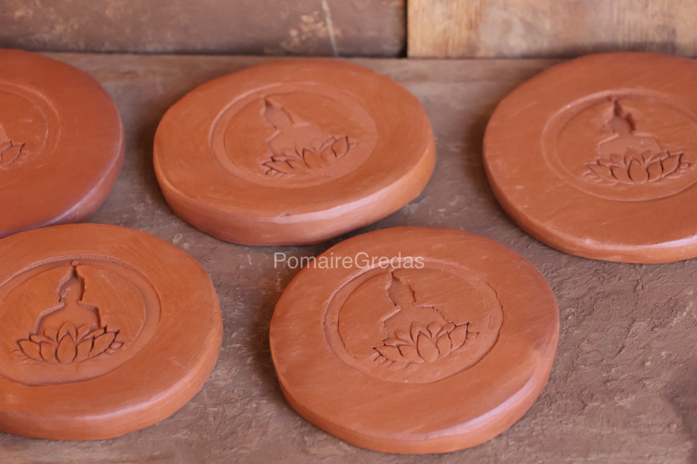 Set de 5 porta vasos de Buda