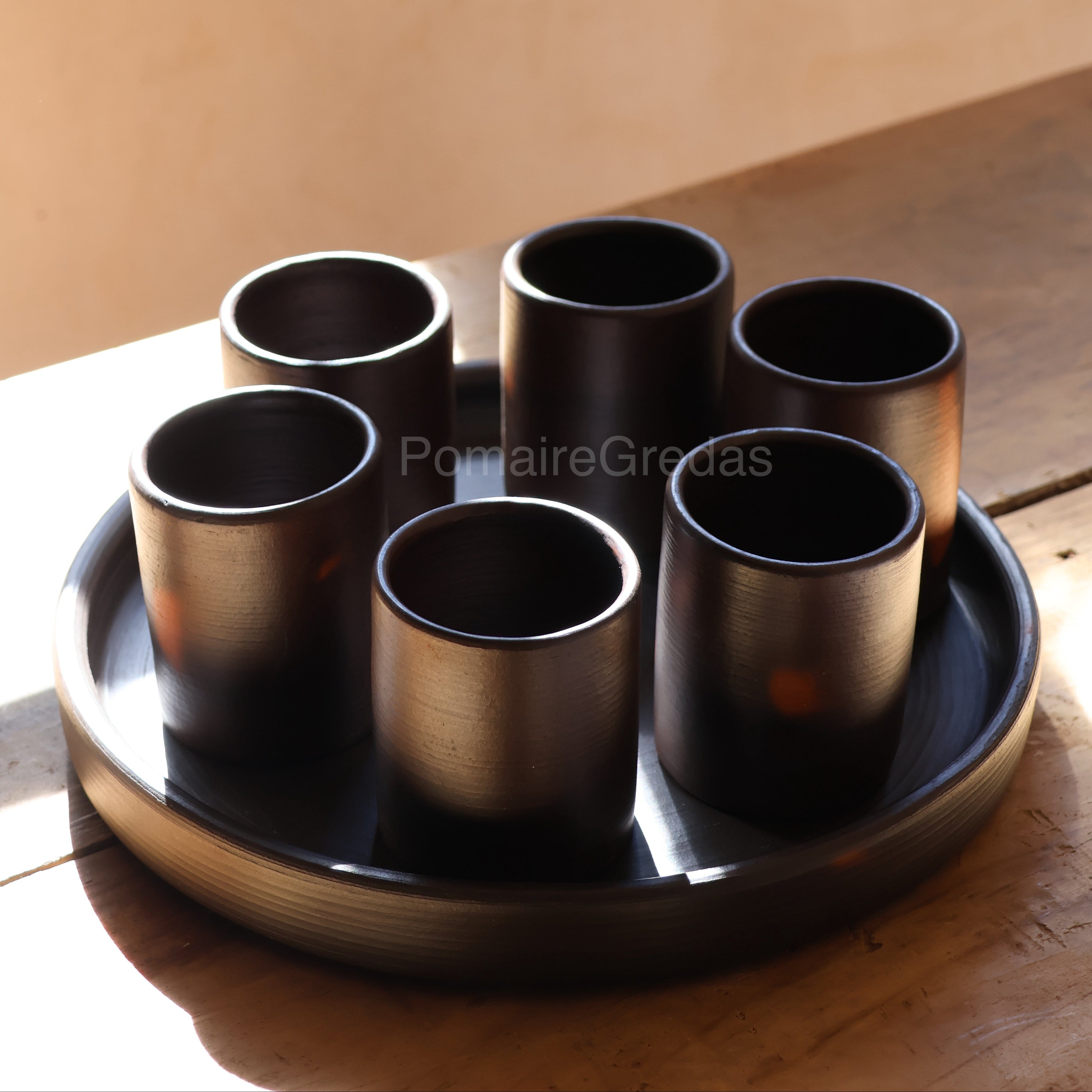 Set de plato y vasos