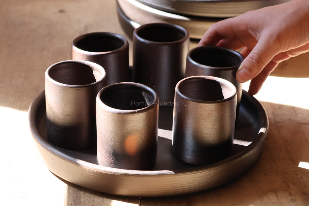 Set de plato y vasos