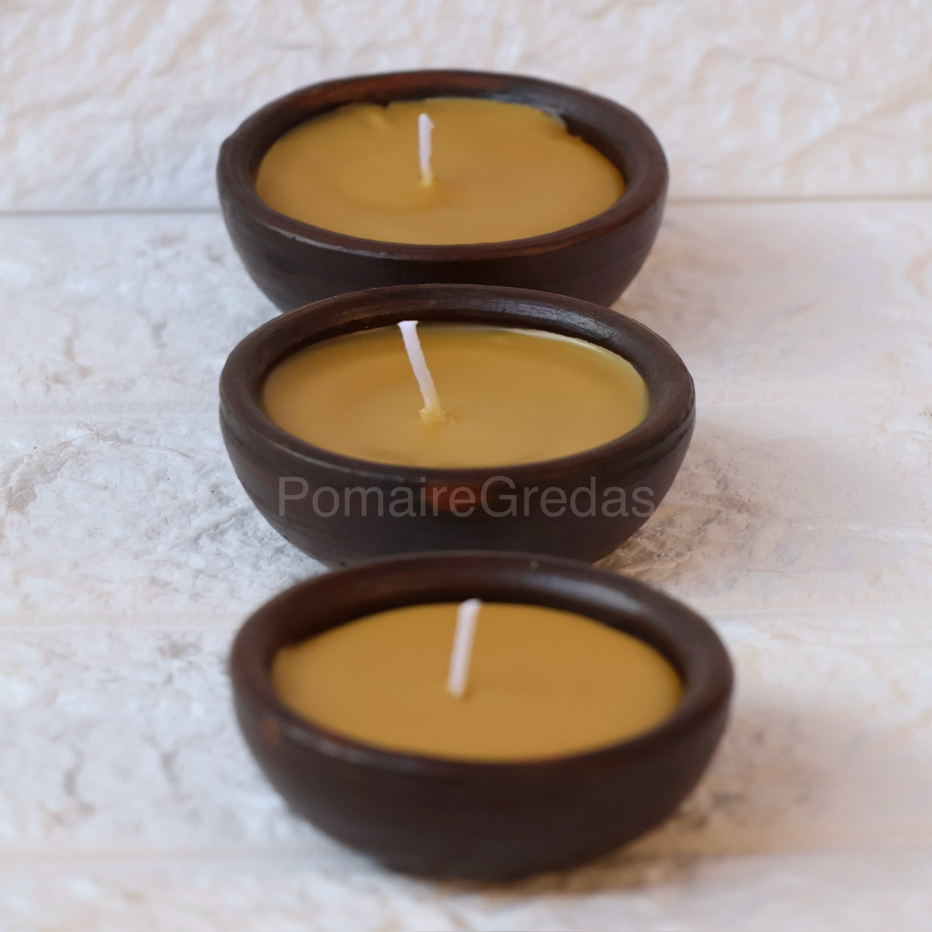 Pack 3 velas cera de abeja