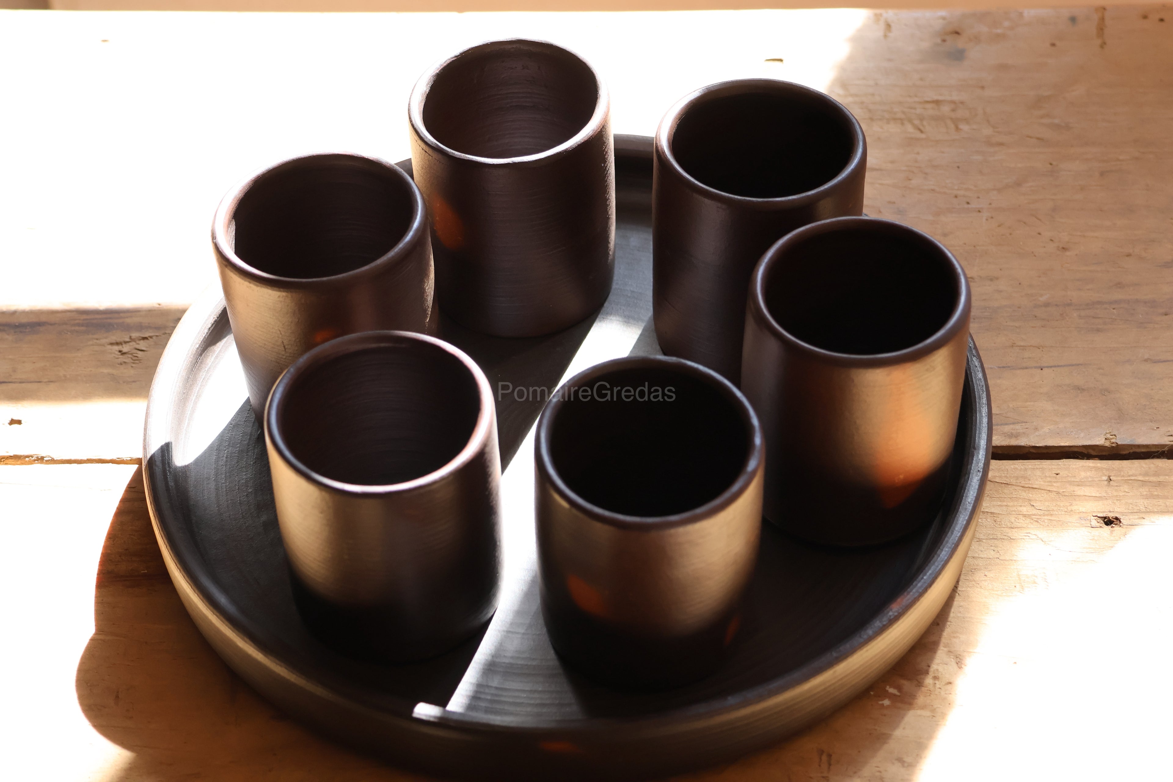 Set de plato y vasos