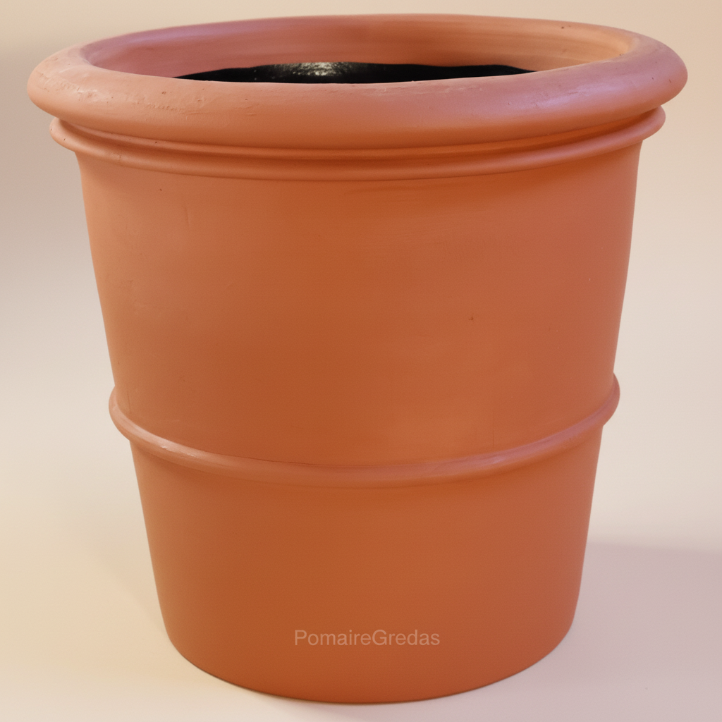 Maceta sin mancha blanca en el borde
